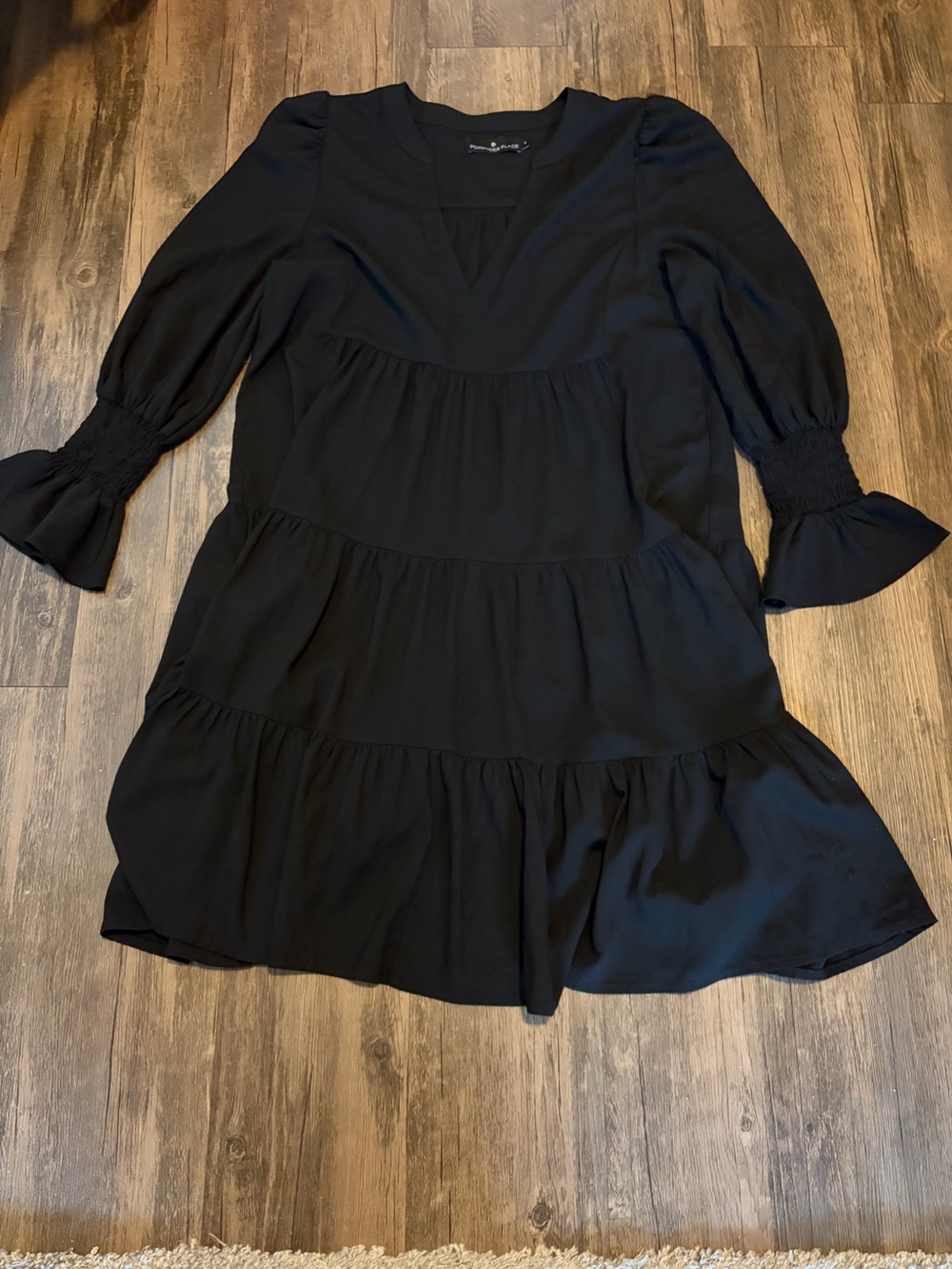 Pomander Place Tuckernuck Black Crepe Kenzo Dress Small